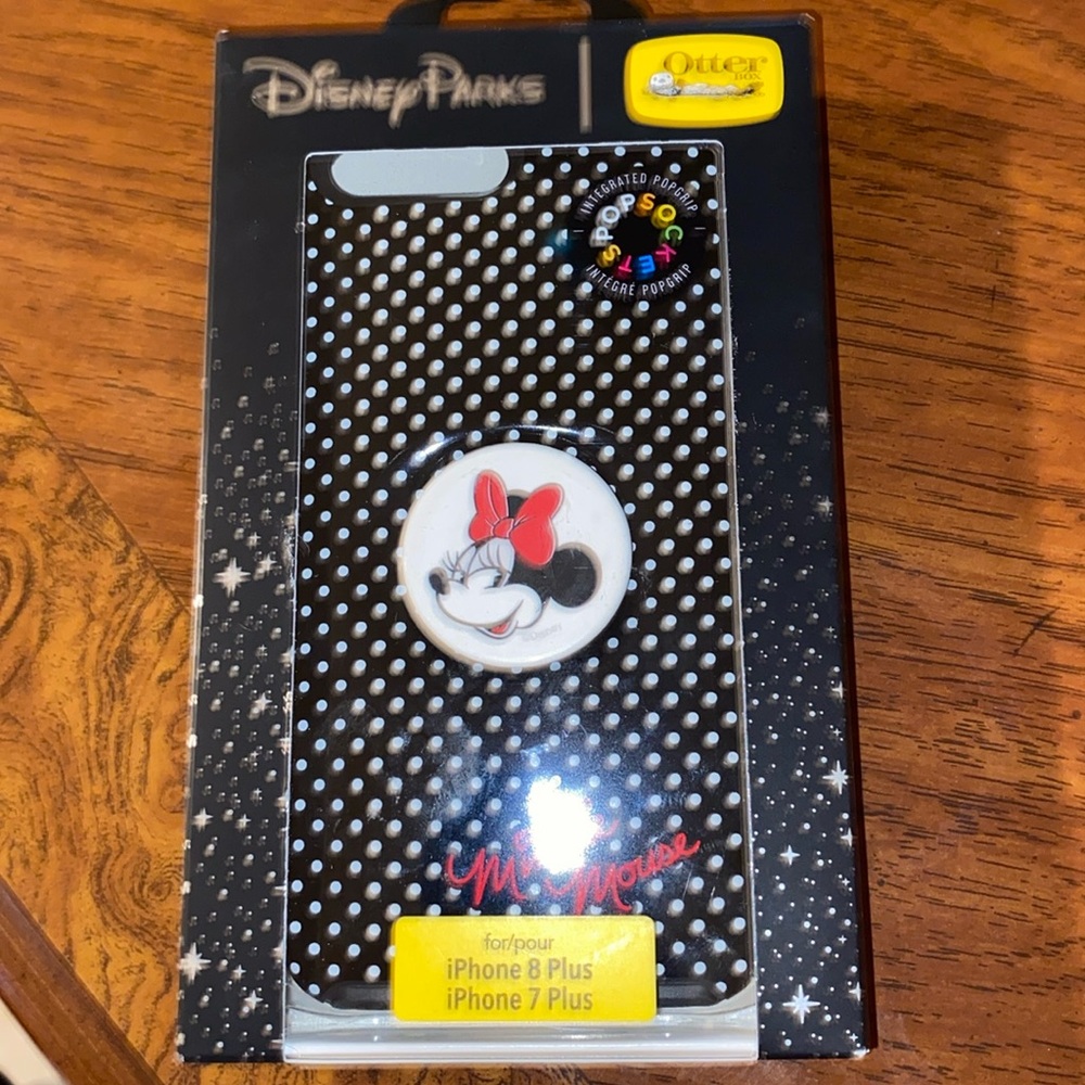 Disney Otterbox Symmetry iPhone 7 8 Plus Minnie Mouse Pop Grip + Case